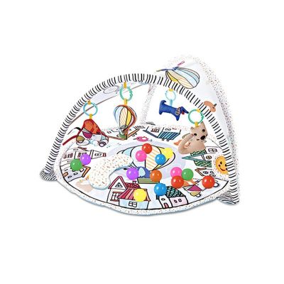 Qmini - Salteluta interactiva Abby , Cu muzica, 20 bile, 6 jucarii , Pentru activitati educationale, din Poliester, 85x85 cm, Multicolor, Resigilat BYN6426972005852_resigilat