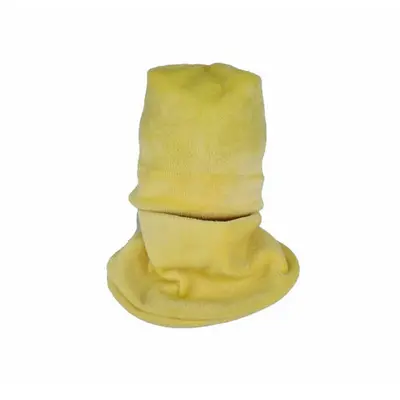 Set caciula cu protectie gat Fleece Galben pentru copii 6-18 luni, din bumbac KDECPF618GLB