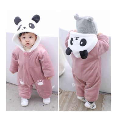 Combinezon plusat roz pudra - Panda MDlxm003-1-ca