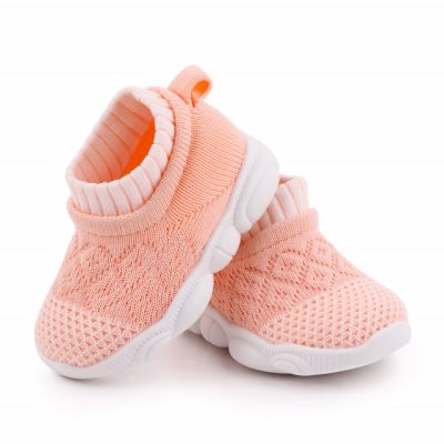 Mocasini roz banan tip adidas cu talpa antiderapanta (Marime Disponibila: Marimea 21) MDd2649-2-p32