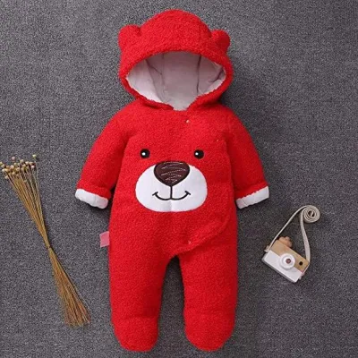 Combinezon rosu plusat - Teddy MB059-2