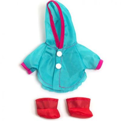Set pelerina ploaie si cizmulite pentru papusa fetita 21 cm - okeml31676