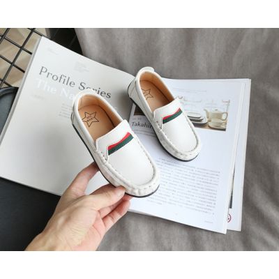 Pantofi eleganti albi tip mocasini pentru baietei LIv358-1-SA48