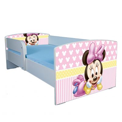 Patut Pentru Fete 2-8 Ani Minnie 2 Cu Saltea Inclusa 140x70, Fara Sertar - Ptv1882