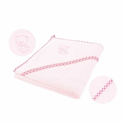 Qmini - Prosop cu gluga, 80x80 cm, Pink BYNQM_BOC0035