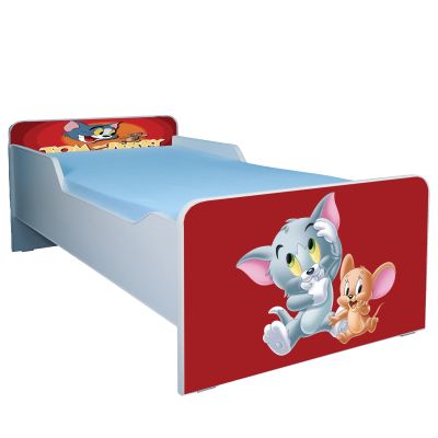 Pat Cu Tom & Jerry  Saltea 140x70 Cm Inclusa, Varianta 2-8 Ani Cu Sertar - Ptv2023
