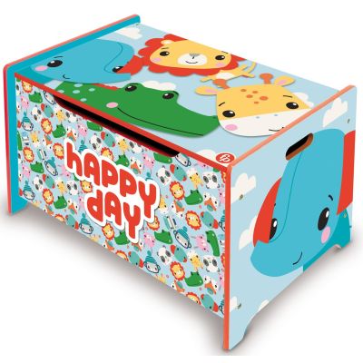 Ladita din lemn pentru depozitare jucarii Fisher Price, Happy Day BBXFP10299