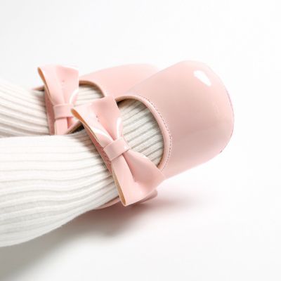 Pantofiori roz din lac cu fundita pentru fetite ADYM70-2-p22
