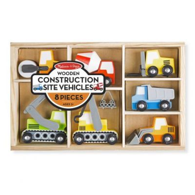 Set de 7 masinute utilitare din lemn - okemd3180