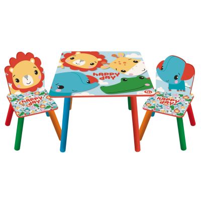 Set masuta si 2 scaunele Fisher Price, Happy Day BBXFP10298