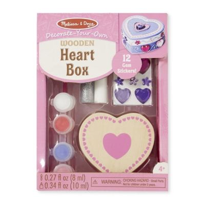 Cutie de decorat din lemn inimioara - okemd8850