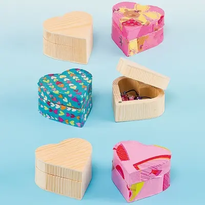 Cutiuta din lemn inimioara - baker ross - okebkek2436