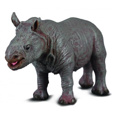 Figurina pui de rinocer alb s collecta - okecol88089s