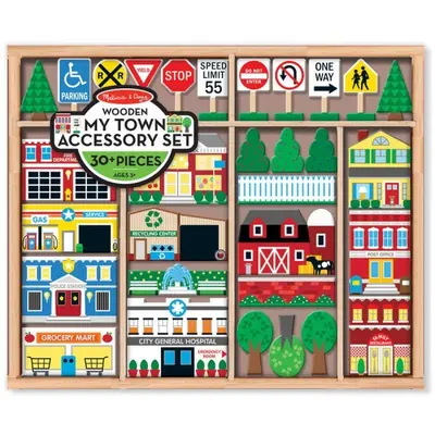 Figurine din lemn orasul meu - melissa and doug - okemd4796