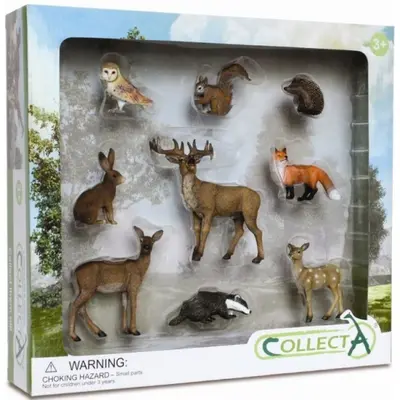 Set 9 figurine animale de padure collecta  - okecol89274wb