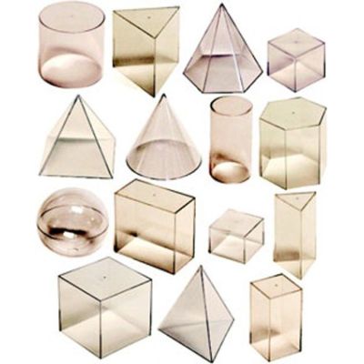 Set didactic corpuri geometrice miniland 15 piese - okeml95238