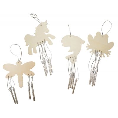 Set 12 clopotei de vant din lemn de decorat - playbox - okepb2471576