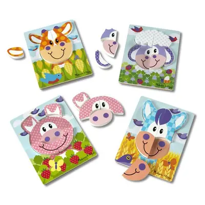 Set 4 puzzle animale domestice - melissa & doug - okemd30132