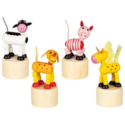 Animalute mobile din lemn - 4 modele asortate  - oke53959