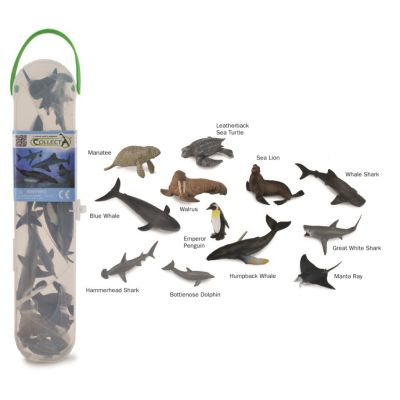 Cutie cu 12 minifigurine animale marine set 1 - okecola1107c