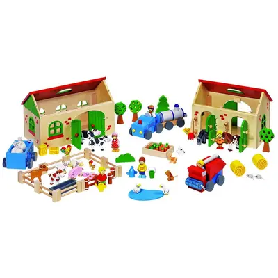 Joc din lemn ferma animalelor - okegoki58598