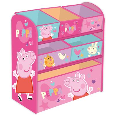 Organizator jucarii cu cadru din lemn Peppa Pig BBXPP13987