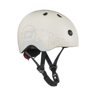 Casca De Protectie Pentru Copii, Sistem De Reglare Magnetic Cu Led, Xxs-s, 45-51 Cm, 1 An+, Ash Reflectorizant, Scoot  Ride Pjb96498