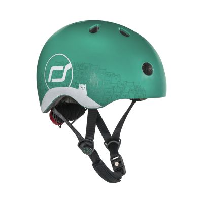 Casca De Protectie Pentru Copii, Sistem De Reglare Magnetic Cu Led, Xxs-s, 45-51 Cm, 1 An+, Forest Reflectorizant, Scoot  Ride Pjb96497