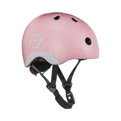 Casca De Protectie Pentru Copii, Sistem De Reglare Magnetic Cu Led, Cu Banda Reflectorizanta, Xxs-s, 45-51 Cm, 1 An+, Rose, Scoot  Ride Pjb96496