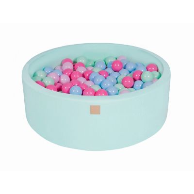 Piscina Uscata Cu 200 De Bile (mint, Babyblue, Roz, Pastel Roz) Meowbaby  , 90x30 Cm, Mint Pjbmeo111
