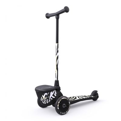 Trotineta Copii Pliabila, Suport Jucarie, Highwaykick 2 Lifestyle Zebra, 2 Ani +, Pana La 50 Kg, Scoot  Ride Pjb96523