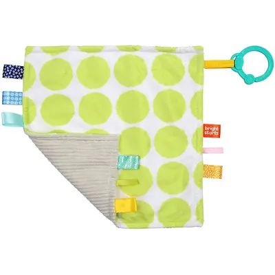 Bright starts - paturica vesela little taggies cu buline verzi bbb&lrm;12304