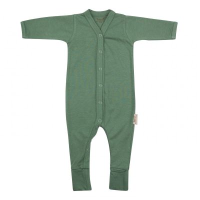 Salopeta de corp cu maneca lunga, din bambus aspen green 74-80 tnatm-bls74-530