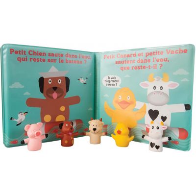 LUDI Set de baie carte si marionete pentru degete DNBLUD40017