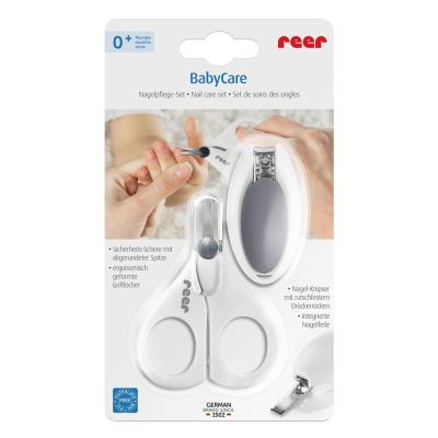 Set ingrijire unghii bebelusi, forfecuta si unghiera cu pila, Reer BabyCare 81050