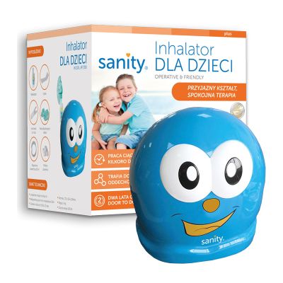 Aparat aerosoli Sanity Inhaler Kids, nebulizator cu compresor pentru copii BITsanitykids