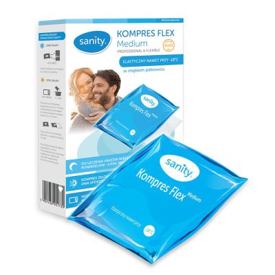 Compresa medicala Sanity Flex Medium 21 x 22 cm, cald/rece, Albastru BITflexmedium