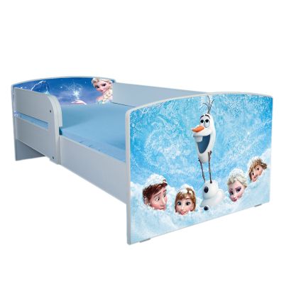 Pat Frozen Copii 2-12 Ani Saltea 160x80 Cm Si Protectii Laterale Incluse, Fara Sertar Ptv1778