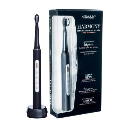 Periuta de dinti electrica VITAMMY Harmony, 60000 vibratii/min, 3 moduri de periaj, Negru,... BITharmonynegru