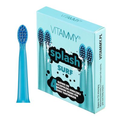 Set 4 rezerve periuta de dinti VITAMMY Splash TH1811-4 Surf, Albastru BITrezervesurf