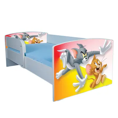 Pat Imprimat Tom & Jerry Cu Sertar Si Saltea SafeNest 160x80 Ptv1770