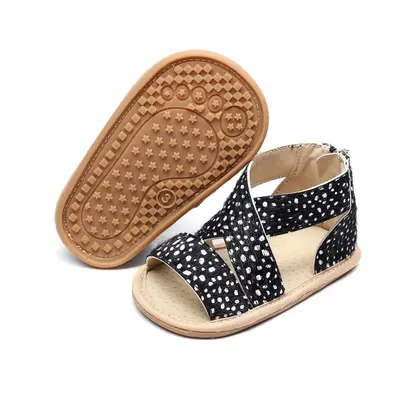 Sandalute negre cu bulinute argintii MDZH1230-4-SA6