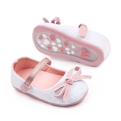 Pantofiori albi cu sclipici MBD2754-2-p24