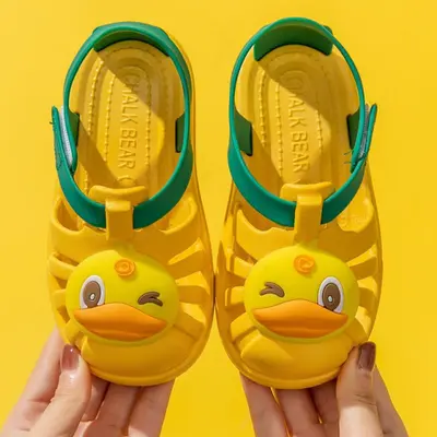 Papuci galbeni tip sandaluta din cauciuc - Ratusca MB0079-DE