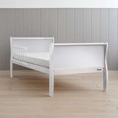 Pat Din Lemn Masiv Pentru Junior Noble Alb 160 A  80 Cm Pjbnoblealbjunior