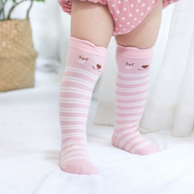 Sosete roz cu alb trei sferturi - Teddy MBSKK475-C21