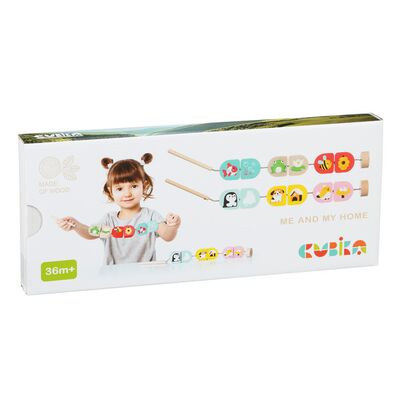 Jucarie din lemn, Cubika, Joc de indemanare si asociere, My Home KRT15580