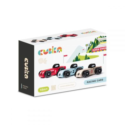 Jucarie din lemn, Cubika, Racing Cars KRT15474