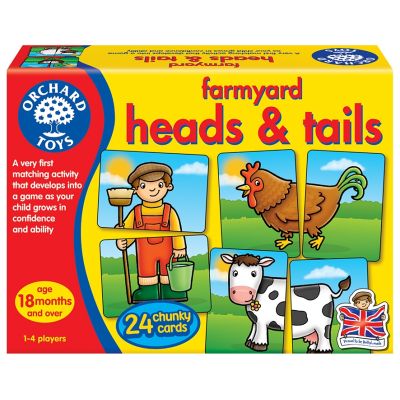 Joc educativ asociere Prietenii de la ferma FARMYARD HEADS & TAILS - OR018