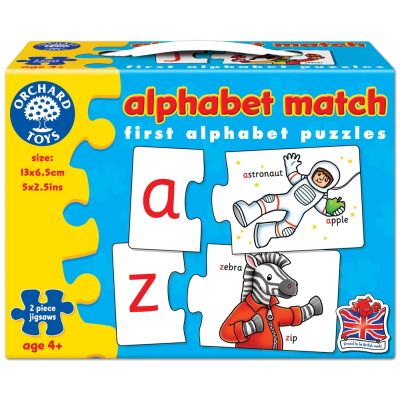 Joc educativ - puzzle in limba engleza Invata alfabetul prin asociere ALPHABET MATCH - OR222